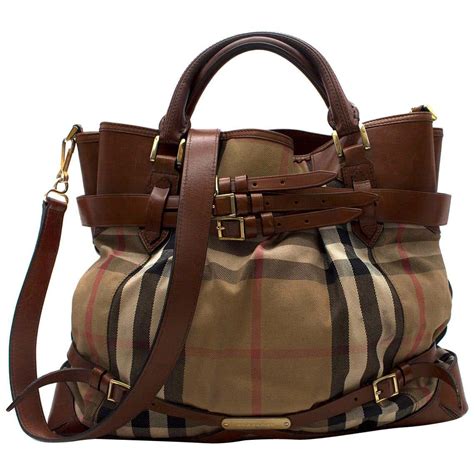 authentic burberry nova check shoulder bag leather canvas ebay|burberry nova check tote price.